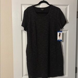 32 Degrees Charcoal Short Sleeve Dress